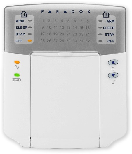 PARADOX K32+ - (1408-014) - LED klávesnice, 32 zón