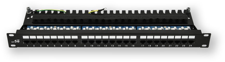 LAN-TEC - (1003-010) - PP-120 24PCB-SB/C5E patch panel do 19" datového rozvaděče, 24 portů, CAT.5e