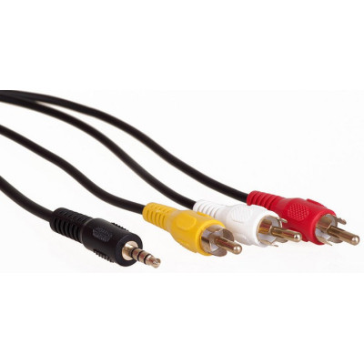 YANL kabel Stereo AV signálový kabel 3x RCA - JACK 3,5mm 4 pólový