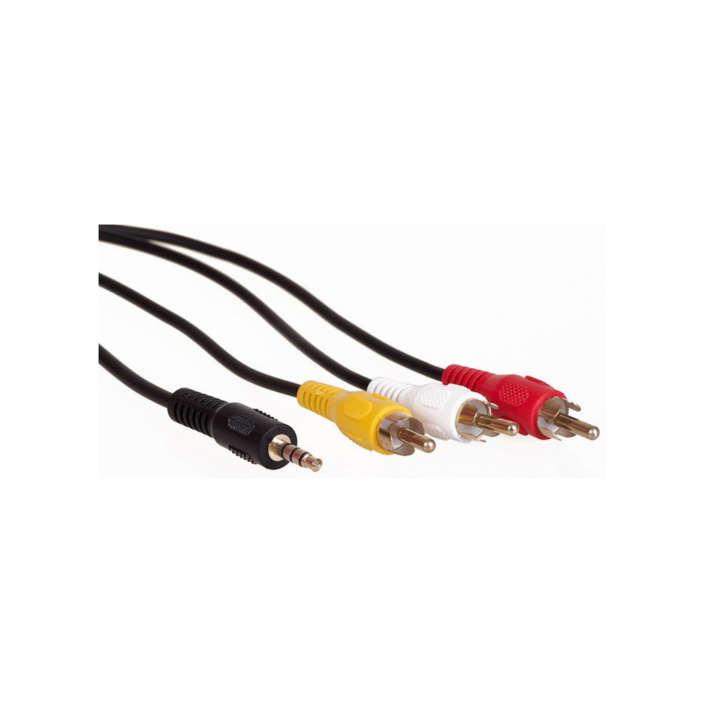 YANL kabel Stereo AV signálový kabel 3x RCA - JACK 3,5mm 4 pólový