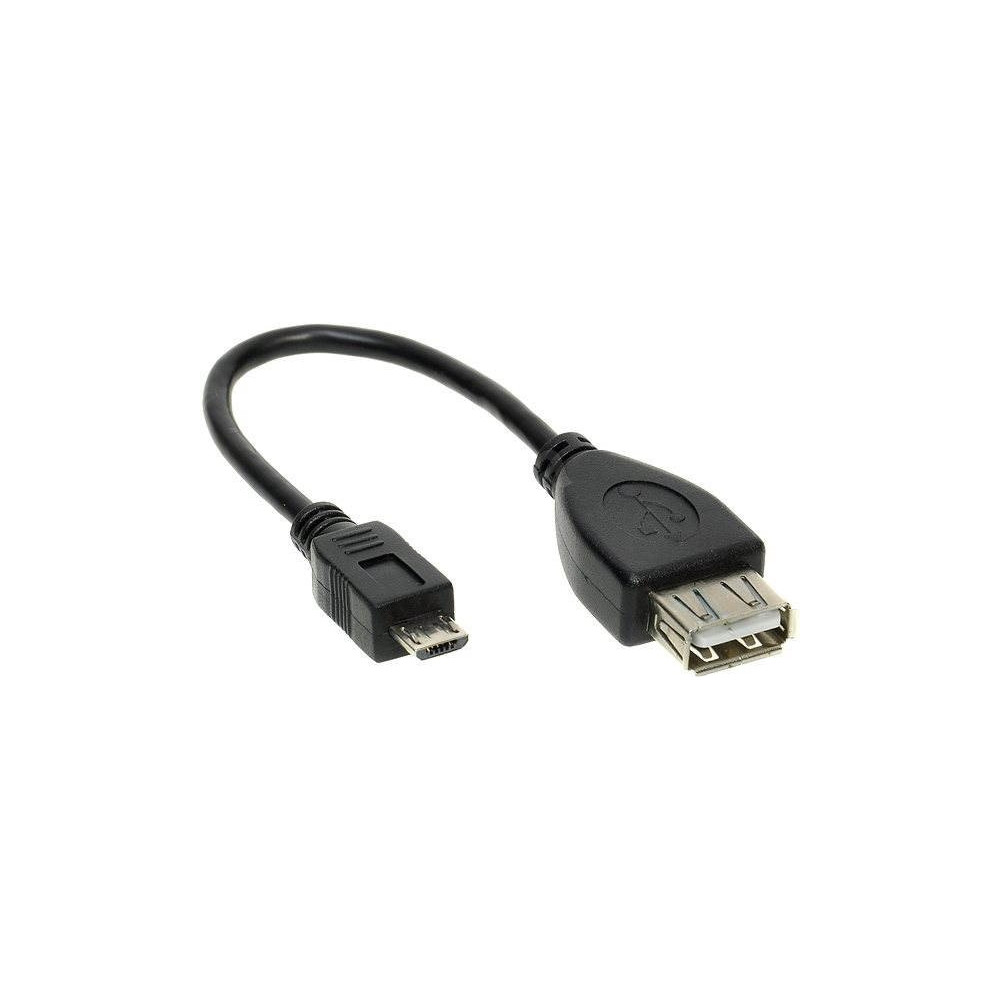 YANL kabel USB A/f - Micro USB/m 15cm