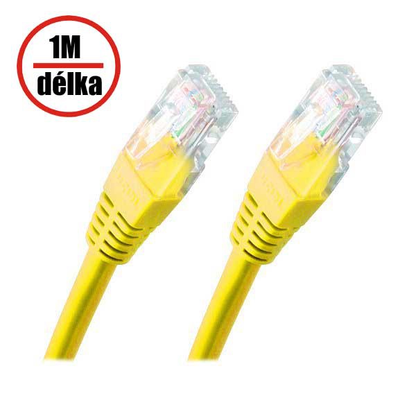 XtendLan - (NETXTE3321) - Patch kabel Cat 5e UTP 1m žlutý