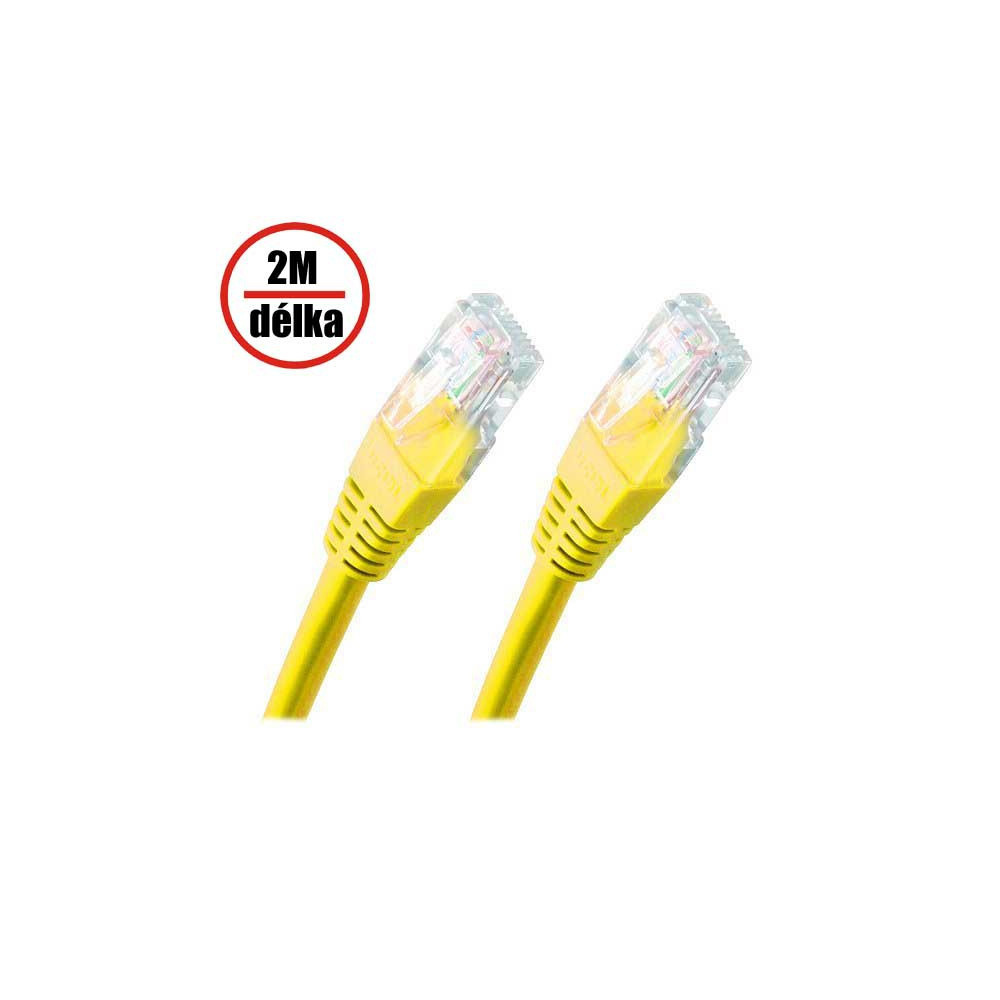XtendLan (NETXTE3322) - Patch kabel Cat 5e UTP 2m žlutý