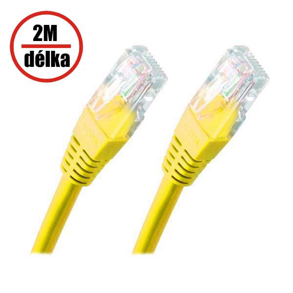 XtendLan - (NETXTE3322) - Patch kabel Cat 5e UTP 2m žlutý