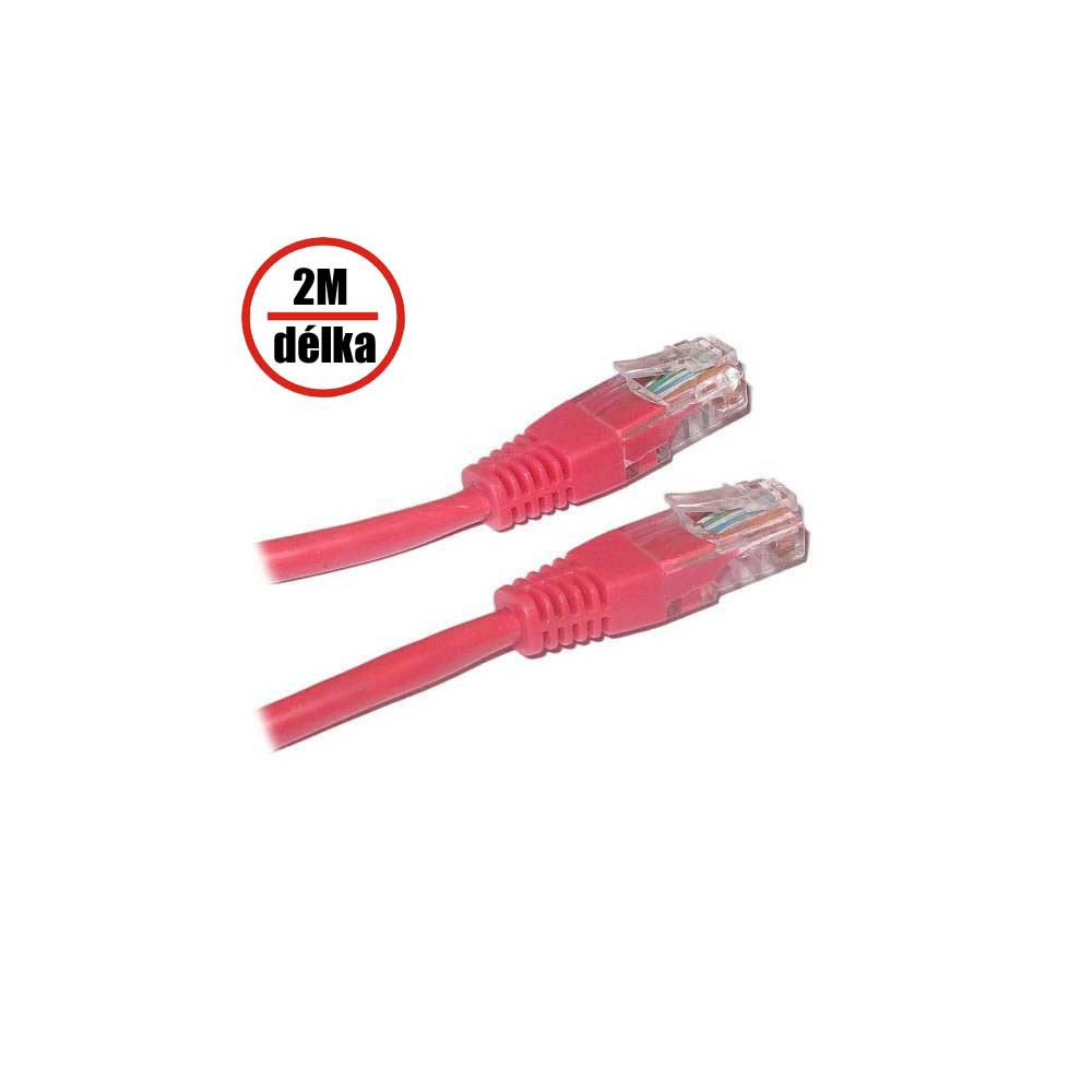 XtendLan (NETXTE3324) - Patch kabel Cat 5e UTP 2m červený