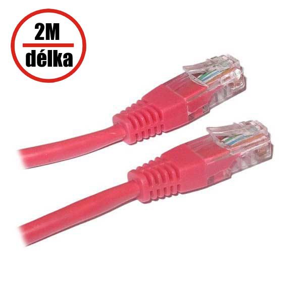 XtendLan - (NETXTE3324) - Patch kabel Cat 5e UTP 2m červený