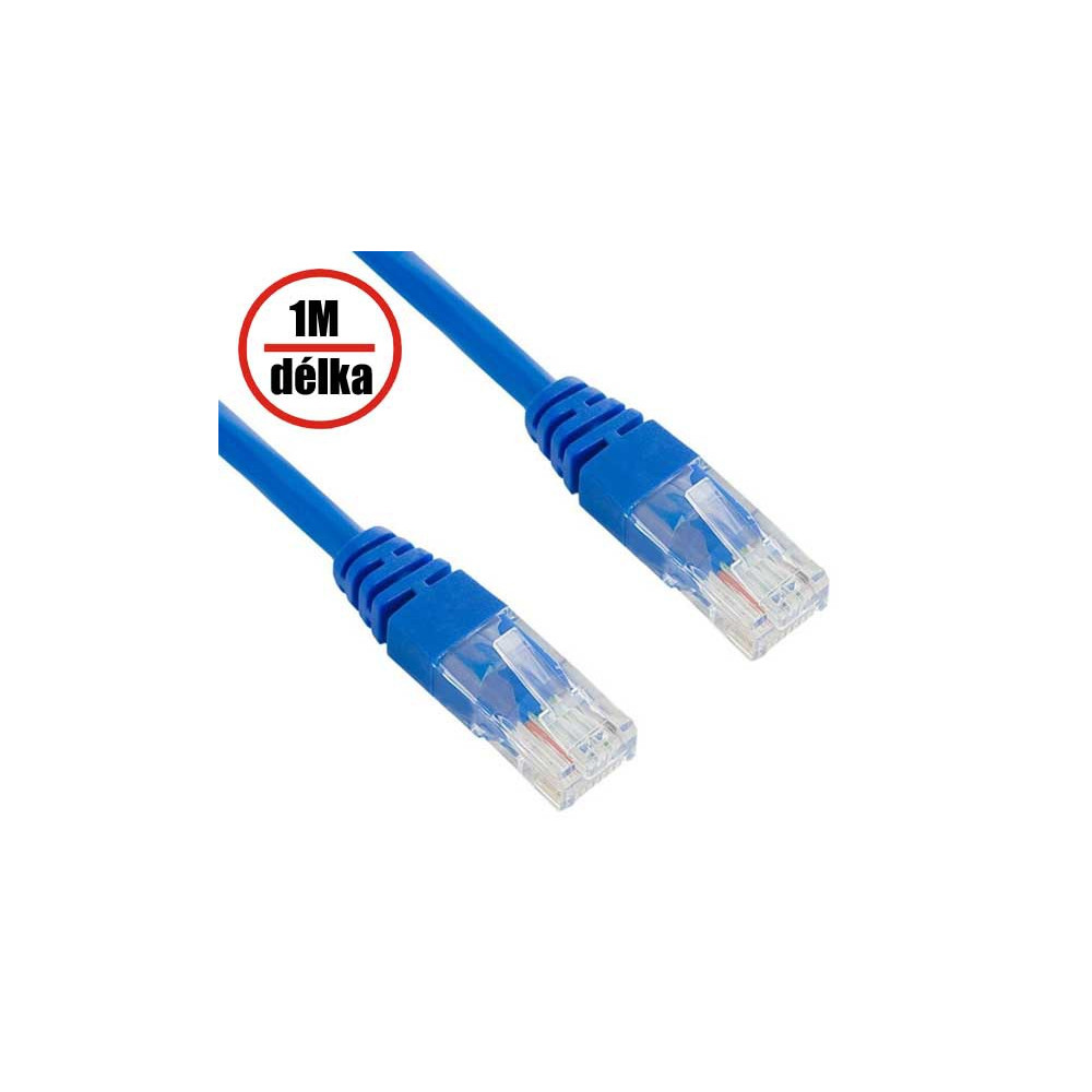 PK_5UTP010BLUE - Patch kabel Cat 5e UTP 1m - modrý