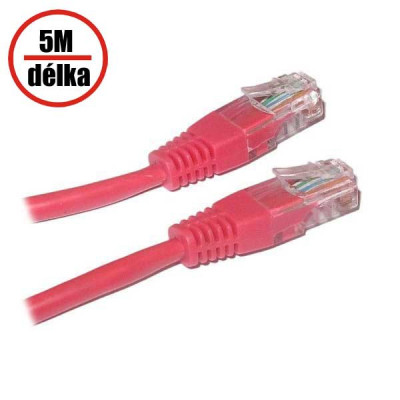 XtendLan Patch kabel Cat 5e UTP 5m červený
