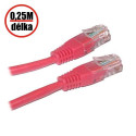 XtendLan (NETXTE3323) - Patch kabel Cat 5e UTP 0,25m červený