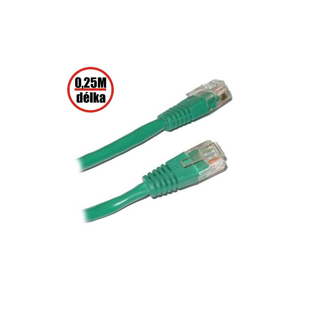 XtendLan (NETXTE1620) - Patch kabel Cat 5e UTP 1m zelený