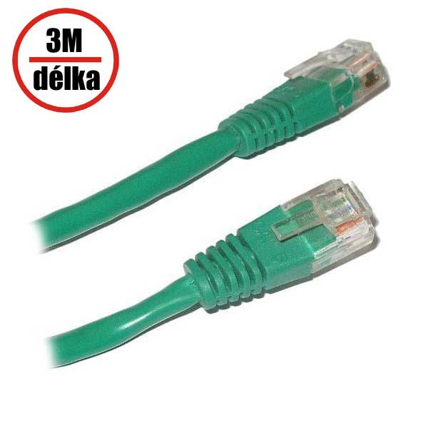 XtendLan Patch kabel Cat 5e UTP 3m zelený