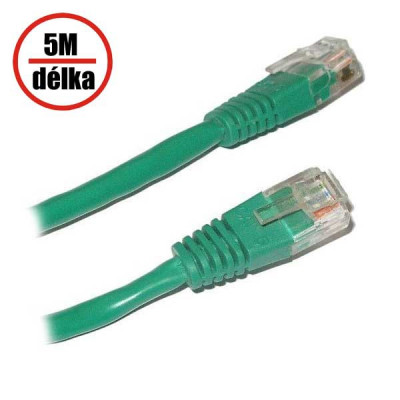 XtendLan (NETXTE2392) - Patch kabel Cat 5e UTP 5m zelený