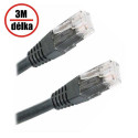 XtendLan (NETXTE3333) - Patch kabel Cat 5e UTP 3m černý