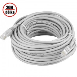 PK201 - Patch kabel Cat 5e UTP 20m šedý