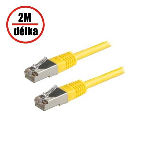 XtendLan Patch kabel Cat 5e FTP 2m žlutý