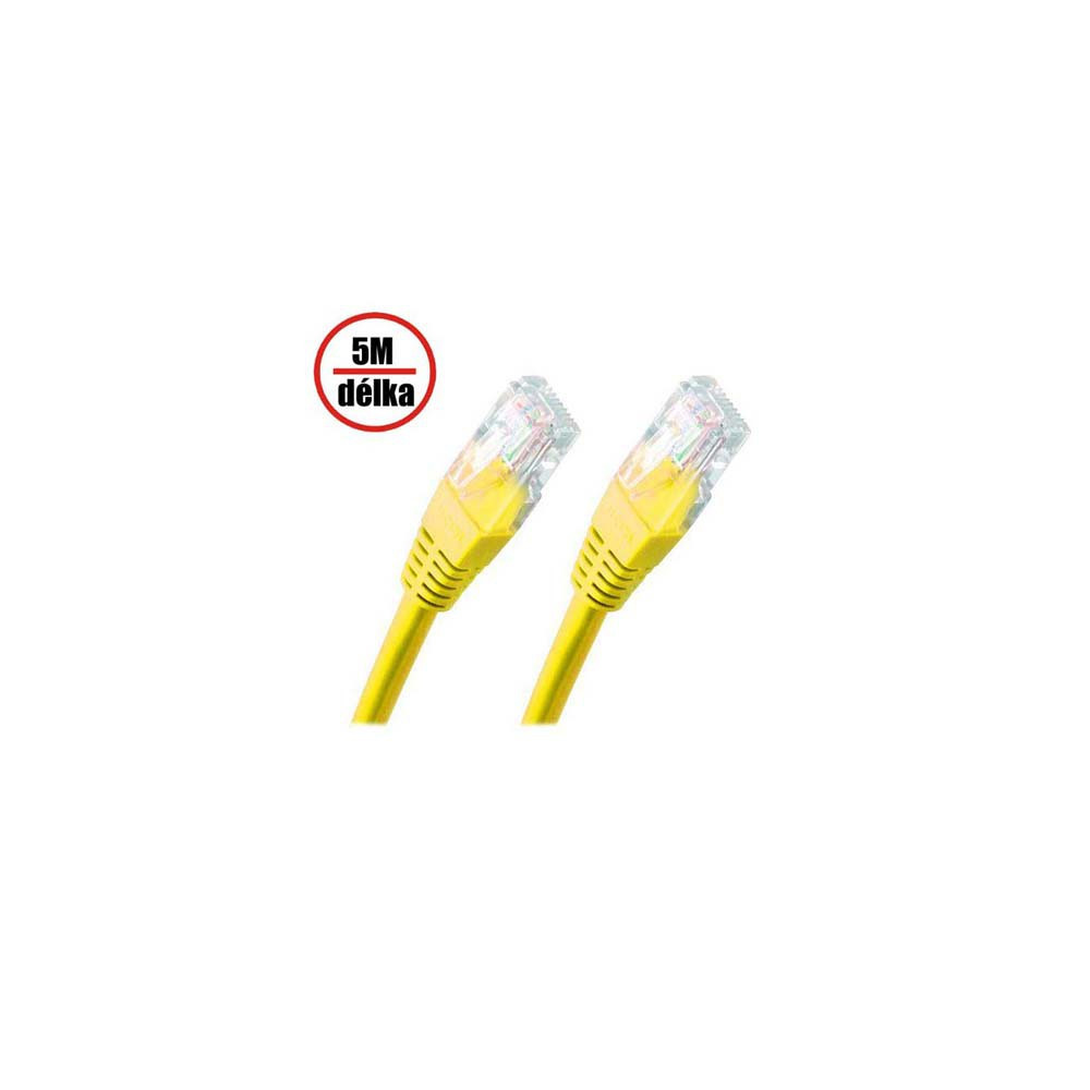 XtendLan (NETXTE1021) - Patch kabel Cat 5e UTP 5m žlutý