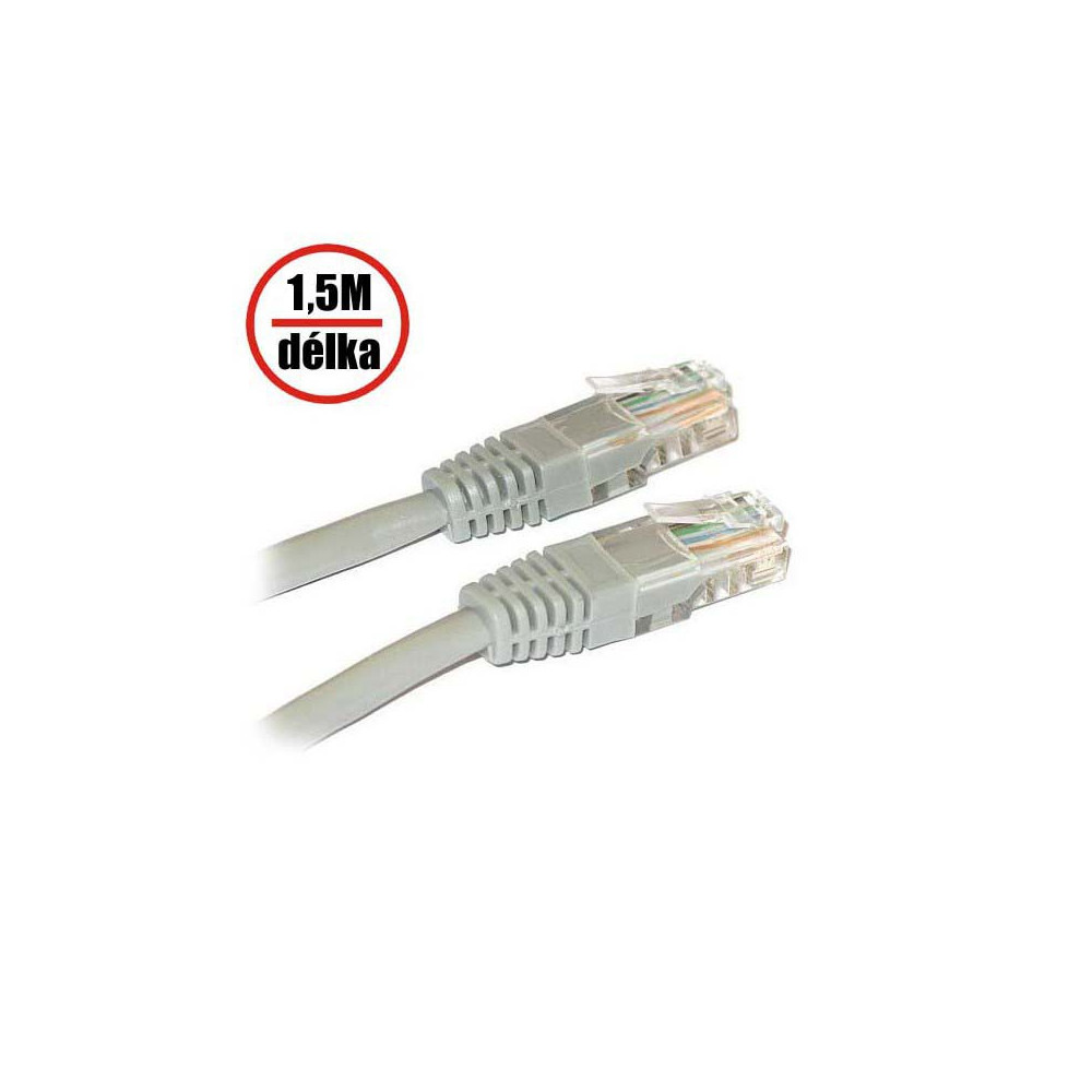 XtendLan - Patch kabel Cat 5e UTP 0,5m šedý
