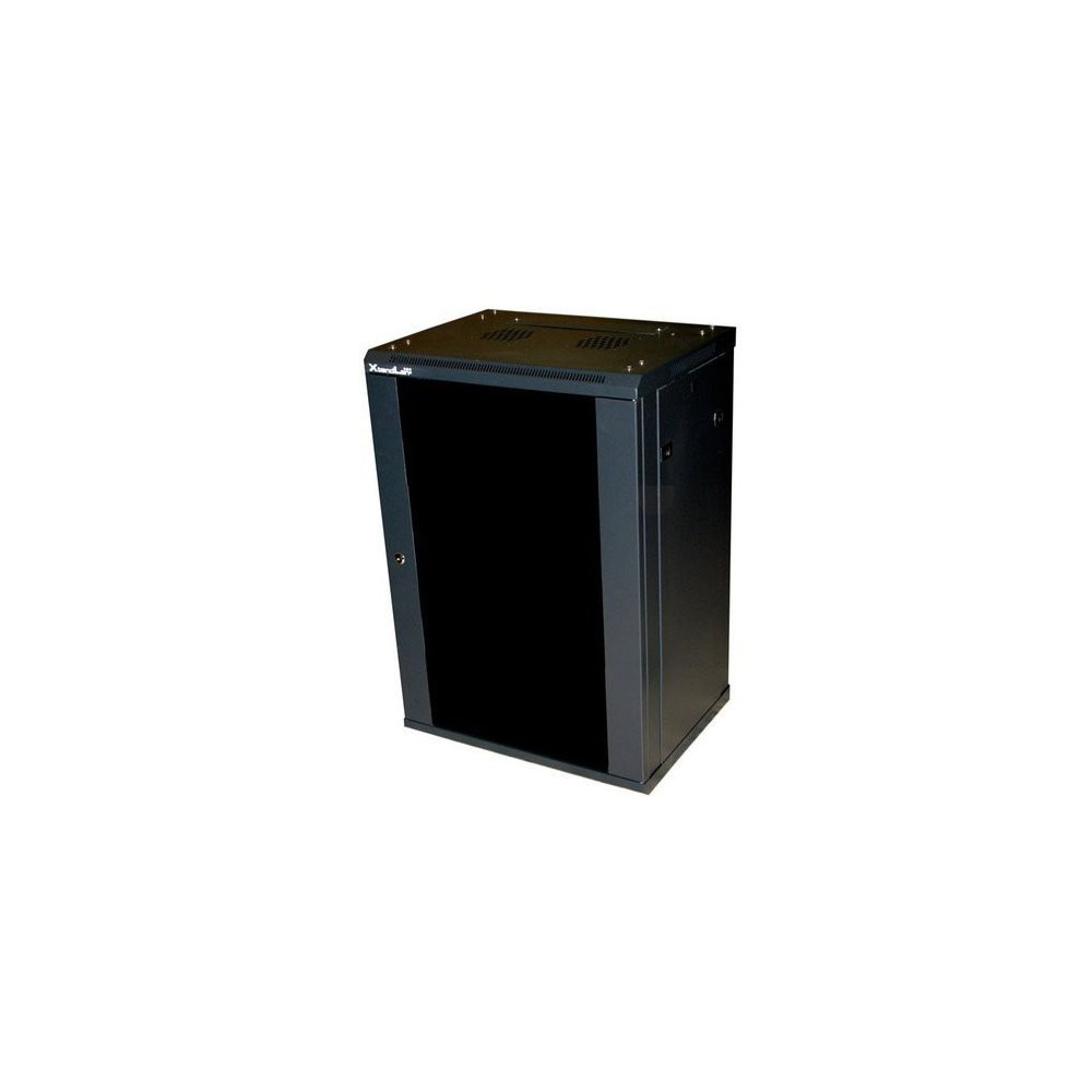 XtendLan WS-12U-64-BLACK-P - (NETXTE7129) - Rozvaděč, RACK 19", na stěnu, jednodílný, výška 12U, 600x450, dveře prosklené, černý