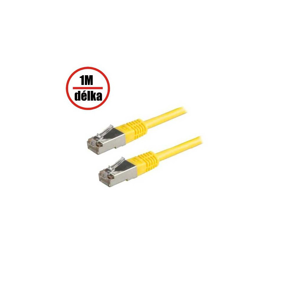 XtendLan - Patch kabel Cat 5e STP 1m žlutý