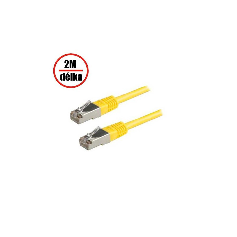 XtendLan - Patch kabel Cat 5e STP 2m žlutý