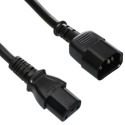 IEC 320 - prodlužovací kabel síť 230V, C13-C14, 1m, černá