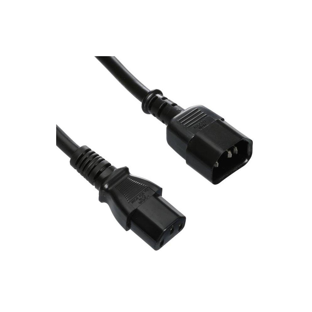 IEC 320 - prodlužovací kabel síť 230V, C13-C14, 1m, černá