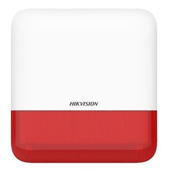 Hikvision DS-PS1-E-WE (červená) - AX PRO Bezdrátová venkovní siréna, červená