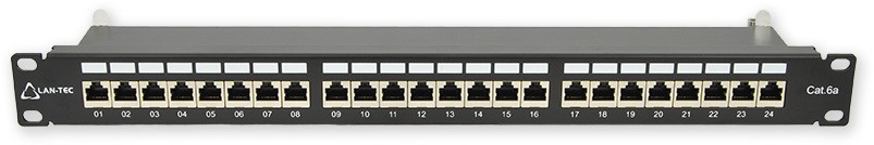 LAN-TEC PP-170 24P/C6A 19" patch panel 1U, 24 portů C6A