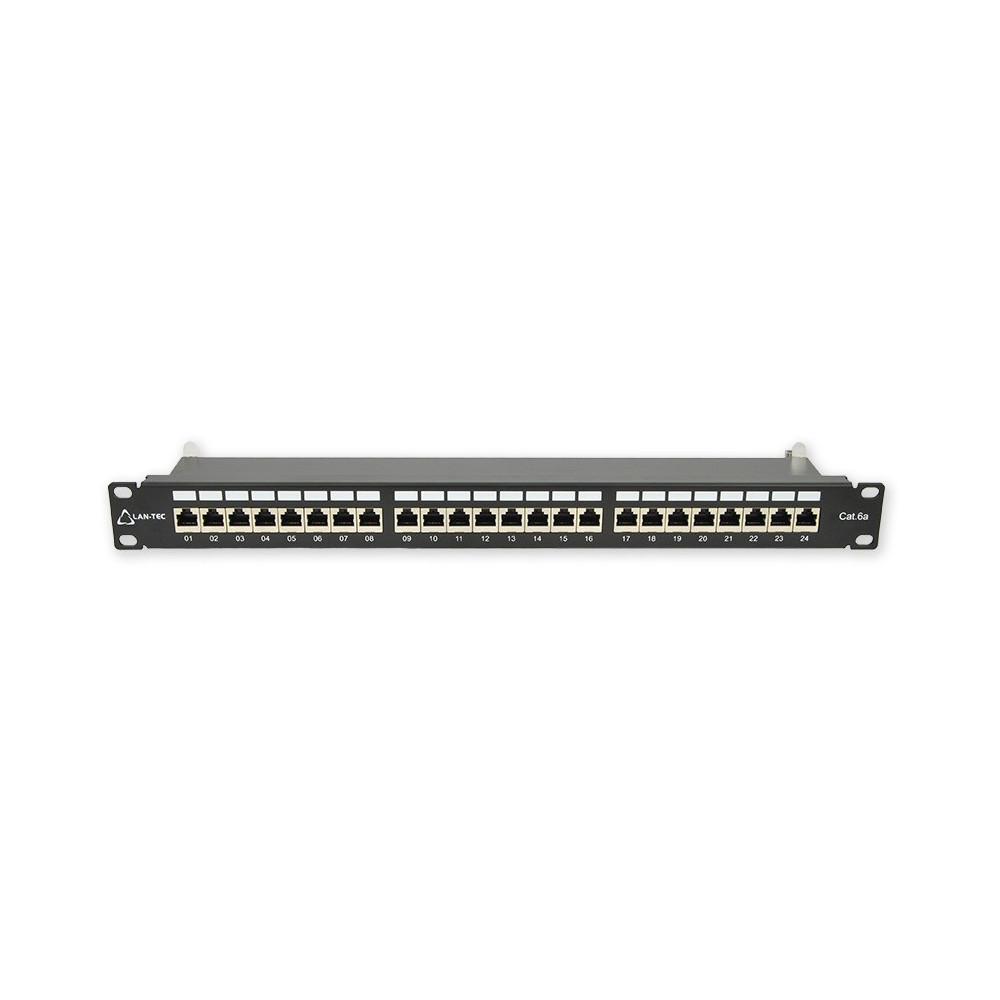 LAN-TEC PP-160 24P/C6/S 19" patch panel 1U, 24 portů C6 stíněný