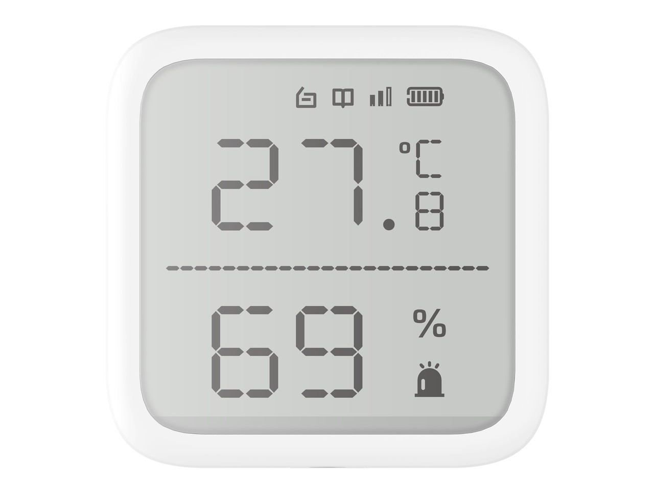 Hikvision DS-PDTPH-E-WE - AX PRO Detektor teploty a vlhkosti s LCD