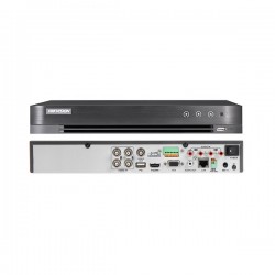 HIKVISION DS-7204HUHI-K1/P - 4-k,  THD do 8 Mpx, Hybridní režim IP + THD,  H.265+,  1x HDD,  I/O ,  CVBS,  POC