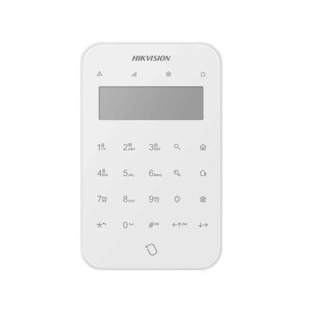 Hikvision DS-PK1-LT-WE AX PRO bezdrátová dotyková klávesnice s LCD displejem