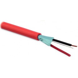 Kabel J-Y(st)Y 1x2x0.8 - červený požární kabel, balení 500m