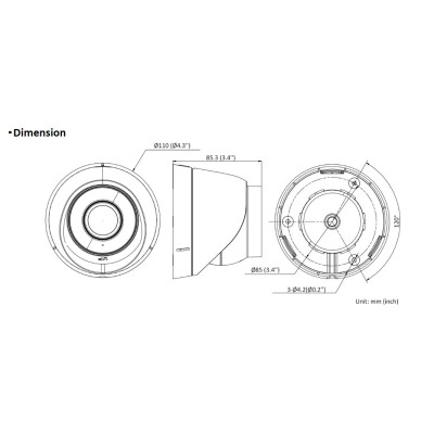 Hikvision DS-2CD1343G2-I - (2.8mm) 4MPix, IP dome ball, IR 30m, WDR