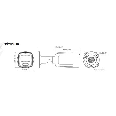 Hikvision DS-2CD2087G2-LU - (2.8mm)(C) 8 Mpix, IP bullet, LED 40m, WDR, ColorVu