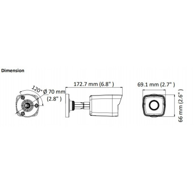 Hikvision DS-2CD1023G2-I - (2.8mm) 2Mpix, IP bullet, IR 30m, DWDR