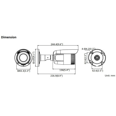 Hikvision DS-2CD1623G2-IZ(2.8-12mm) 2Mpix, IP bullet, IR 50m, DWDR
