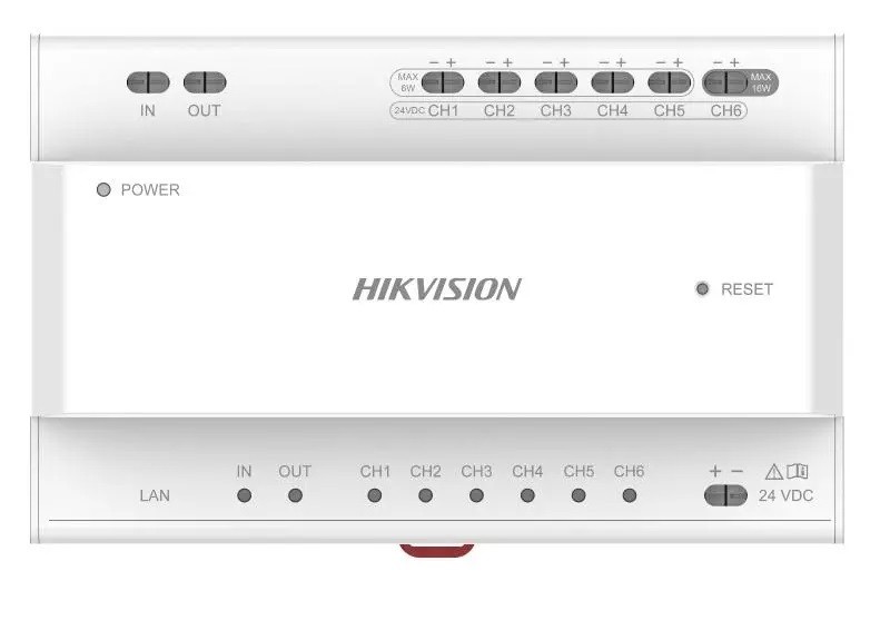 Hikvision DS-KAD706Y distributor pro dvouvodičový systém videotelefonů, řada "Y"