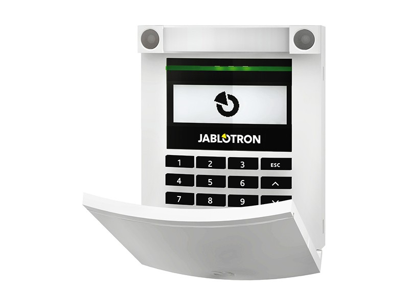 JABLOTRON JA-114E-WH - bílá sběrnic. příst. mod. s LCD, kláv. a RFID