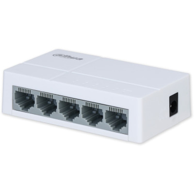 Dahua PFS3005-5GT-L-V2 switch, 5x Gb, desktop, nízký odběr, ochrany, verze 2