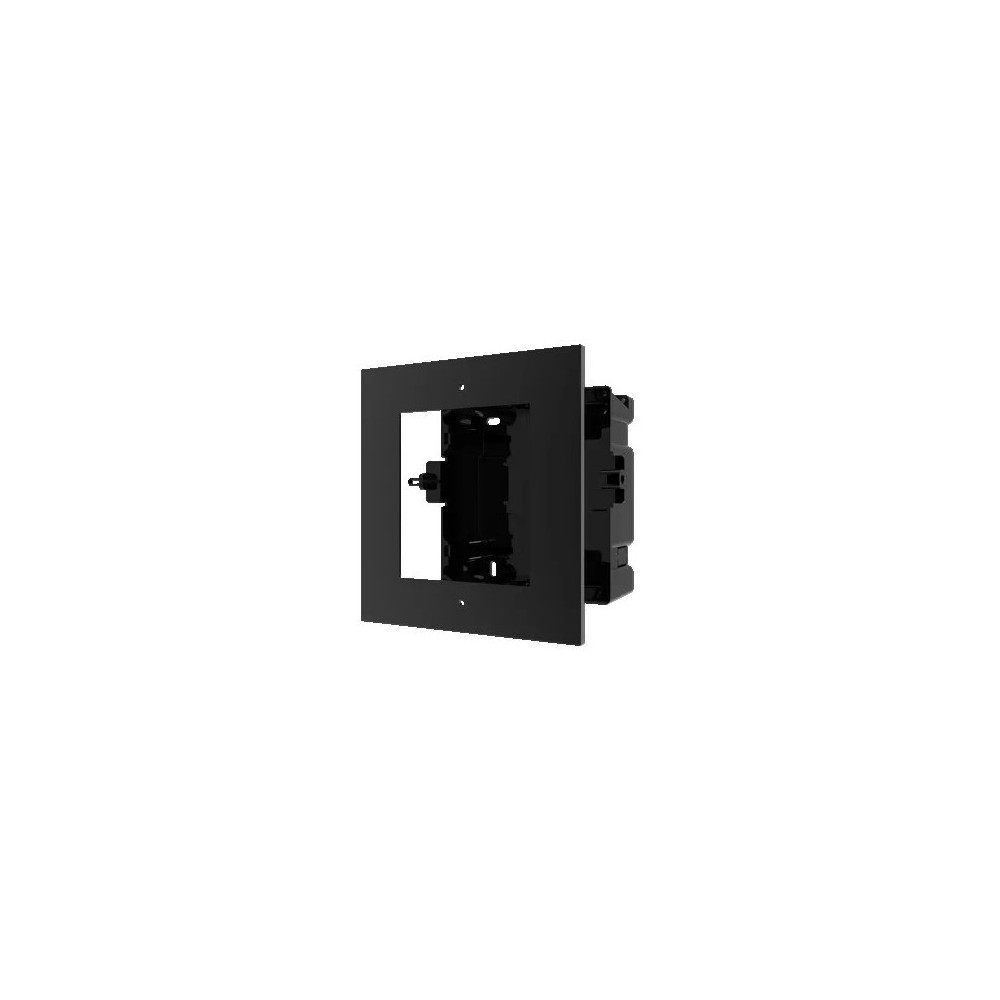 Hikvision  DS-KD-ACF1/black DS-KD-ACF1/black zápustná instalační krabička s rámečkem pro 1 modul, černá, 2.generace