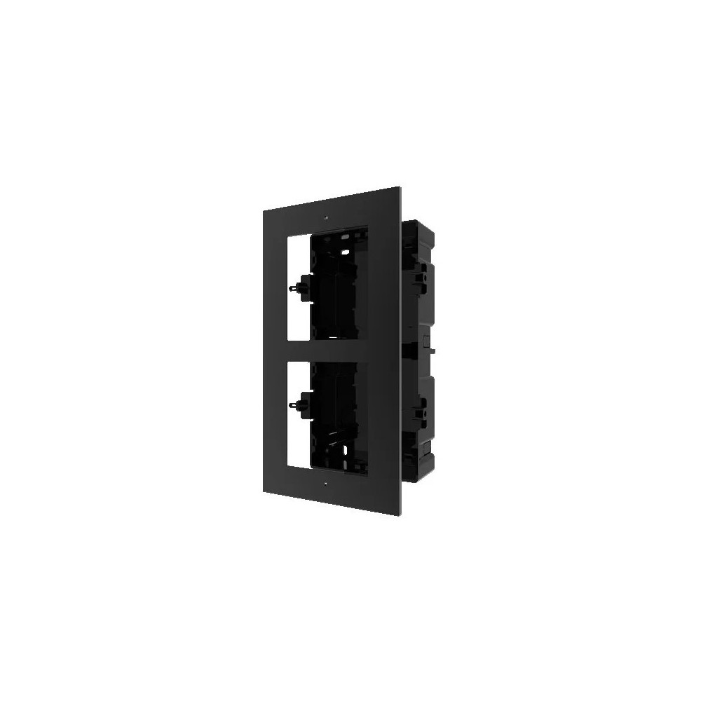 Hikvision DS-KD-ACF2/black zápustná instalační krabička s rámečkem pro 2 moduly, černá, 2.gen.