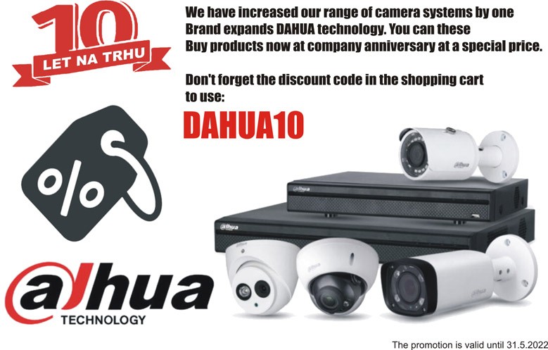 DAHUA Technology brand products are now even more advantageous for the anniversary of our company AB ALARM s.r.o.