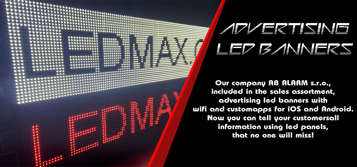 Advertising LED banners with wifi and own application for iOS and Android